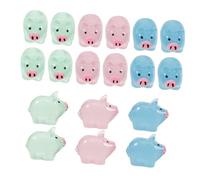 Kisangel 50pcs Miniature Glow Dark Resin Pig Figurines Animal Statues for Garden Lawn Balcony Car Decor and Detailed Micro Landscape Resin Piggy Ornaments