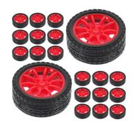 Kisangel 50PCS Plastic DIY Wheels Precision Engineering Roll Shaft for Rc Cars Trucks Boats Helicopters Lightweight Design for Stem Education and Model Building