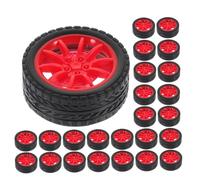 Kisangel 50PCS Plastic Wheels for Rc Car Axles Model Car Parts for Science Projects Robotics DIY Truck Helicopter Building Precise Fit Smooth Rolling