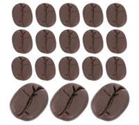 Kisangel 50pcs Pretend Coffee Bean Model Food for Kitchen Play, Realistic Simulation Food Resin Props Matte Finish 18x15x7mm for Bakery Shop Pretend Play