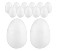 Kisangel 50Pcs White 4Cm Foam Easter Eggs for DIY Craft, Solid Polystyrene Eggs for Festival Decoration and Painting Activities