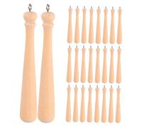 Kisangel 50pcs Wooden Keychains Mini Baseball Bat Sticks Pendant Sport Charms for Diy Craft Keyring Making Baseball Game Party Favors
