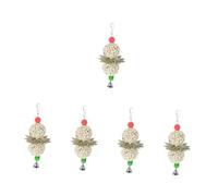 Kisangel 5pcs Birdcage Hanging Toy Parrot Chew Toy Fun Parrot Chewing Plaything Large Bird Toy Pet Plaything Decorative Rustic Design