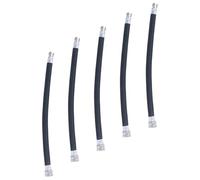 Kisangel 5pcs Black Bicycle Air Pump Extension Hose Tubes Replacement Inflator Extension Tubes for Bike Tyre Pumps Compatible with Hand and Foot