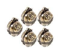 Kisangel 5pcs Brass Pet Bells Dog Pattern Charm Pendants Retro Style Small Bells for Crafts Multipurpose Comfortable Collar Accessories for Daily Life and Photo Shoots