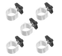 Kisangel 5pcs Cane Height Adjustment Lock Clamp - Telescopic Walking Stick Hand Twist Knob - Tube Fix Collar Replacement Part for Elder Mobility Crutch