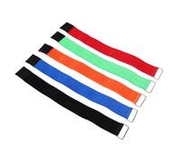 Kisangel 5pcs Colorful Elastic Legged Race Bands for Adults Outdoor Team Relay Games Crepe Rope for Backyard Team Building and School Field Day Activities