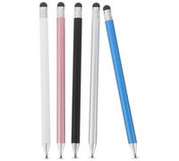 Kisangel 5pcs Dual-ended Capacitive Touchscreen Stylus Pens for Smartphones Tablets - High Sensitivity Drawing and Writing Pen Set Suction Cup and Silicone Tips, Multi-color for