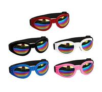 Kisangel 5pcs Foldable Pet Sunglasses with Adjustable Strap Uv Eyewear for Dogs Lightweight for Outdoor Adventures Mixed Colors
