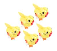 Kisangel 5Pcs Funny Wind Up Chick Novelty Jumping Chickens for Decorative Clockwork Engaging and Compact Design for Fun Playtime and Home Decoration