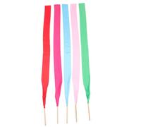 Kisangel 5Pcs Gymnastics Dance Ribbons Streamers with Lightweight Wands Long Decorative Ribbons for Artistic Dance Gym Training Performance and Rhythmic Twirling