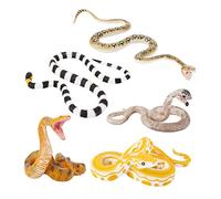 Kisangel 5pcs Halloween Fake Snake Prop Realistic Lifelike Texture Tricky for Garden Pranks Science Class Party Favors Safe Material
