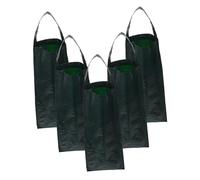 Kisangel 5pcs Hanging Strawberry Grow Bags PE Material Vertical Planters with Multi Holes for Vegetables Flowers and Gardening Space Saving Outdoor Use