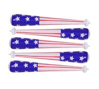 Kisangel 5pcs Inflatable Baseball Bats with American Flag Design PVC Durable Sticks for Party Supplies Birthday Decorations Portable and Easy to Inflate