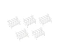 Kisangel 5pcs Mini Wooden Bench Micro Landscape Decor for Dollhouses Photography Props and DIY Models for Mini House Decoration and Creative Projects