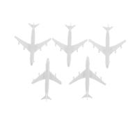 Kisangel 5Pcs Miniature Airplane Models Airport Facilities Realistic Decor for Sand Tray Home and Office Plastic Craft Plane Ornaments for Architectural Models