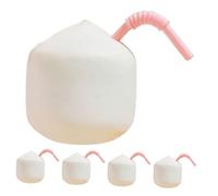 Kisangel 5pcs Miniature Coconut Models Lifelike Decor for Dollhouses Photo Props DIY Projects Realistic Artificial Coconuts for Versatile Home Event Decoration