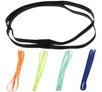 Kisangel 5Pcs Non Slip Elastic Yoga Headbands Sweatbands for Unisex Sports Fitness Stretchy Breathable Hair Bands in Green Black Orange Neon Yellow Blue for Running Basketball Yoga