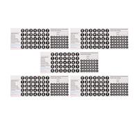 Kisangel 5pcs Pan Flute Finger Note Stickers for Tubes Removable Music Notation Decals Self-adhesive Flute Finger Charts for Beginner Practice Fit for Panpipes and Non-slip