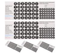 Kisangel 5pcs Pan Flute Note Stickers for 16/18 Tube Pan Pipes Self-adhesive Musical Instrument Decals for Flute Learning and Finger Position Labels, Black for Wind Instrument Practice