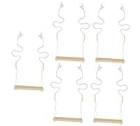 Kisangel 5pcs Parrot Wood Stand Chicken Wooden Swing Perch Sturdy Wooden Bird Training Perch Stand