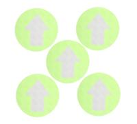 Kisangel 5Pcs PVC Reflective Trail Markers Large Arrow Direction Signs for Outdoor Camping and Stairway Navigation Adhesive Stickers in Fluorescent Green