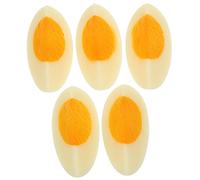 Kisangel 5pcs Realistic Faux Egg Models for Food Photography Props Lifelike Kitchen Decorations Material for Teaching Display for Cooking Decor