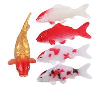 Kisangel 5pcs Realistic Koi Fish Decorations for Aquarium Tank Landscaping Lightweight and Fake Fish Ornaments for Home and DIY Aquatic Display