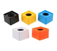 Kisangel 5pcs Square Microphone Flag Cubes for Interview Mic Station, Plastic Material with Easy Installation and Versatile Solution, for Indoor Use and Live Broadcasts, 37mm Id Handheld