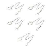 Kisangel 5pcs Stainless Steel Bird Leash Parrot Harness Parakeet Leash Bird Cage Accessories Parrot Foot Chain