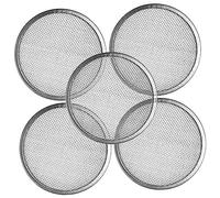 Kisangel 5Pcs Stainless Steel Sprouting Jar Lids Mesh Strainers for Wide Mouth Mason Jars 3.46 Inch Bean Sprouter Covers for Home Seed Growing and Salad Garden