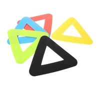 Kisangel 5pcs Triangle Agility Spot Markers for Sports Training with High Visibility and Easy Placement, Tpe Flat Cones for Workout and Soccer Basketball Drills