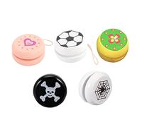 Kisangel 5Pcs Wooden Yo Yo Finger for Early Educational Wrist Strength Exercise Indoor Outdoor Play