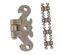 Kisangel 5pcs Zinc Alloy Vintage Cabinet Door Hinges for Furniture Smooth Closing DIY Woodworking Projects Classic Antique Style Metal Hinges for Wardrobes Boxes