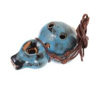 Kisangel 6-hole Alto C Ocarina Ceramic Flute in, Portable Gourd Design with Sheet Music, Suitable for Beginners, Outdoor Play, Mindfulness, and Hiking Use