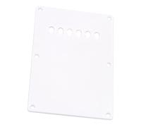 Kisangel 6-hole White Single-layer Guitar Neck Plate Rear Protective Pickguard Tremolo Cavity Cover for Electric Guitar Spring Cavity Accessory