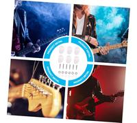 Kisangel 6 Pcs Guitar Tuning Peg Knobs Cap Set Semi-circle Shape Replacement Buttons for Acoustic and Electric Guitar Machine Heads