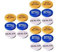Kisangel 6 Sets Portable Poker Chips for Gambling and Bingo Games Game Counting Markers with Rounded Edges Multipurpose Tokens for Math Learning Sorting Rewarding Home Poker Night Supplies