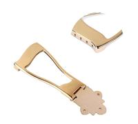 Kisangel 6 String Golden Guitar Tailpiece for String Archtop Jazz Guitar Height Frame with Mounting Screws Replacement Accessories