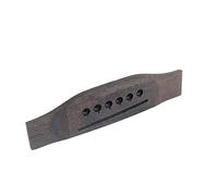 Kisangel 6-string Rosewood Acoustic Guitar Bridge Replacement with Precisely Shaped Slotted Bone Saddle for Type Folk Guitar, Suitable for Performance and Diy, Model Go208