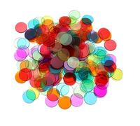 Kisangel 600pcs Bingo Chips for Math Practice Markers Blue Red Yellow Green Purple Orange for Game Night and Learning Activities