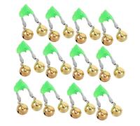 Kisangel 60pcs Dual Alert Fishing Rod Bells with Plastic Clips Portable Bite Indicator for Night and Ice Fishing Secure Fit Fish Bite Alarm Accessories