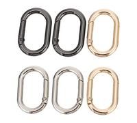 Kisangel 6Pcs Alloy Spring Snap Clips Durable Key Hooks for Bags Handbags DIY Accessories Smooth Surface Easy One Handed Operation for Kettles Dog Leashes and Daily Use