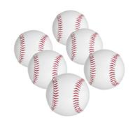 Kisangel 6pcs Baseball Training Balls with PVC Core Durable Elastic Practice Baseballs for Indoor and Outdoor Use Stable Flight and Enhanced Grip for Adults