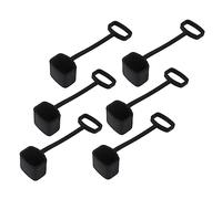 Kisangel 6pcs Black Silicone Kazoo Protective Cover Dust Cover for Musical Instrument Kazoo Home Use