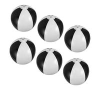 Kisangel 6pcs Colorful Inflatable Beach Balls for PVC Pool Outdoor Summer Beach Games Party Favor Balls