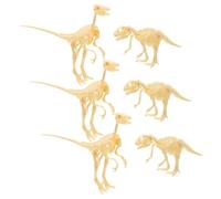 Kisangel 6pcs Dinosaur Skeleton Model Educational DIY Fossil Figures for Realistic Plastic Dinosaur Bone for Scientific Exploration and Family Fun