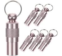 Kisangel 6pcs Dog Tags for Pets Aluminum Lightweight Portable Anti-Lost Name Id Collar Tag Suitable for Putting Paper with Name and Address Around The Pet's Neck