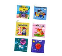 Kisangel 6pcs Early Education Cloth Books Animal Transportation Space More Lightweight Durable Sensory Playthings for Enhancing Visual Recognition Language Skills