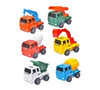 Kisangel 6pcs Educational Mini Car Toys for Boys and Girls Wind up Cartoon Trucks Hand-controlled Toys No Battery Needed Boys and Girls Random Color